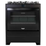 Fogão 5 Bocas Preto com Mesa de Vidro