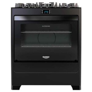 Fogão 5 Bocas Preto com Mesa de Vidro